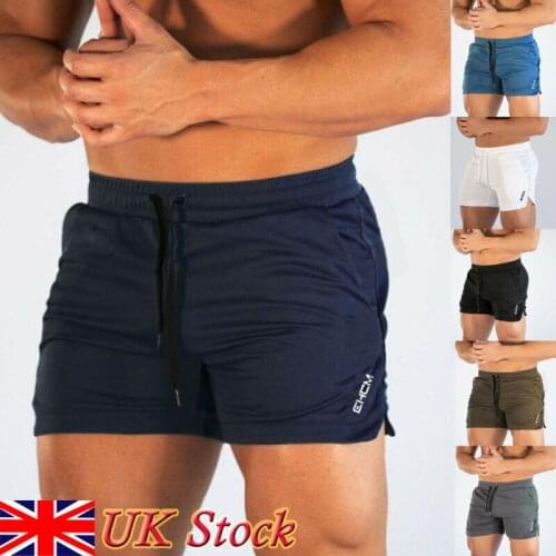 UK Men Swim Fitted Shorts Bodybuilding Workout Gym Running Tight Lifting Shorts