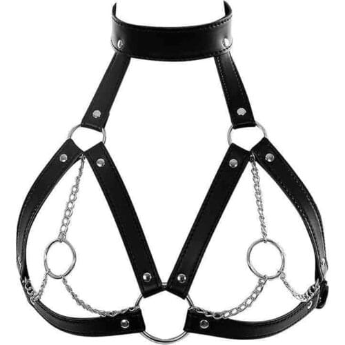 New BDSM Fetish Bondage Collar Body Harness Sex Toys Adult Products For Couples Sex Bondage Belt Chain Slave Breasts Woman