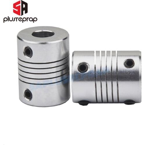 2pcs/lot Flexible Shaft Coupling 5mm To 8mm 5x8mm CNC Motor Jaw Shaft Coupler OD 19 x 25mm Wholesale 3D Printer Part