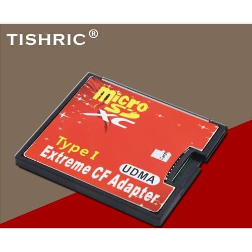Original TISHRIC Micro SD TF to CF Adapter MicroSD SDHC SDXC Flash Type I Memory Card Reader Converter Cardreader