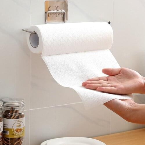 Punch-Free Towel Rack + 50 Tablets Disposable Non-Woven Kitchen Non-Oily Non-Washing Dry And Wet Dishwashing Cleaning Towels