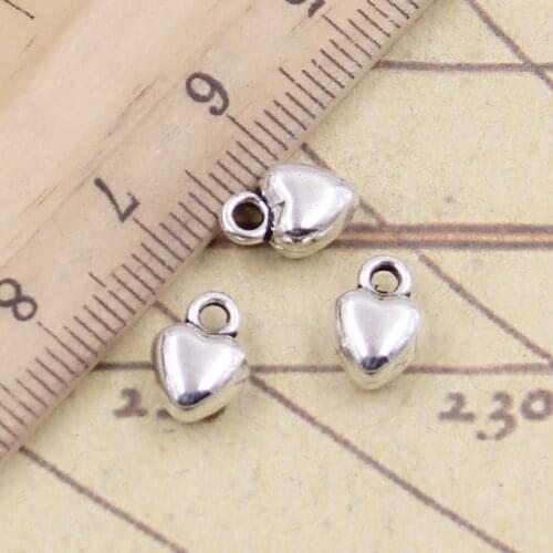 20pcs Charms Heart 20x7mm Tibetan Bronze Silver Color Pendants Antique Jewelry Making DIY Handmade Craft