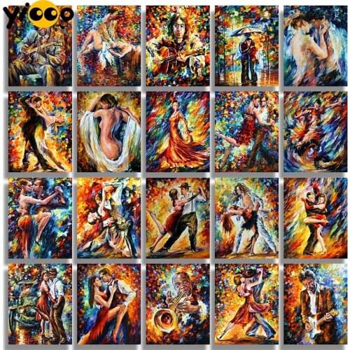 Full Square Drill Diamond Painting Cross Stitch 5D Embroidery Colorful People Diamond Mosaic Rhinestone Home Decor Gift TB20