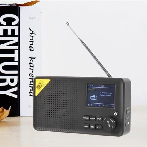 Portable Bluetooth Digital Radio DAB Radio With FM Receiver Audio Player 2.4 Inch LCD Display Stereo Radio For Home Office