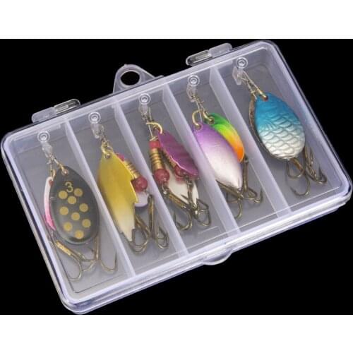 10pcs Fishing Lures 2.5-4g Metal Spoon Lures Spinners Lure Wobbler Sequin Artificial Hard Bait Hooks Tackle Accessories with Bag