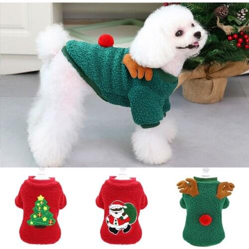 Christmas Dog Clothes Winter Warm Puppy Cat Sweater Cute Pet Christmas Costume For Small Medium Dogs Cats Chihuahua Yorkshire
