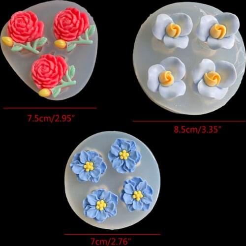 Handmade Flower Jewelry Epoxy Resin Casting Molds Rose Cuckoo Camellia Floral Silicone Resin Mold Jewelry Making Tools