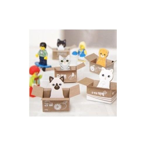 Cute cardboard cat compact note book sticky notes sticky notes