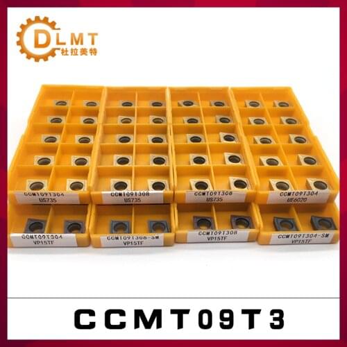 1PC CCMT09T304 CCMT09T308 VP15TF UE6020 US735 Carbide inserts CCMT For CNC lathe turning tool