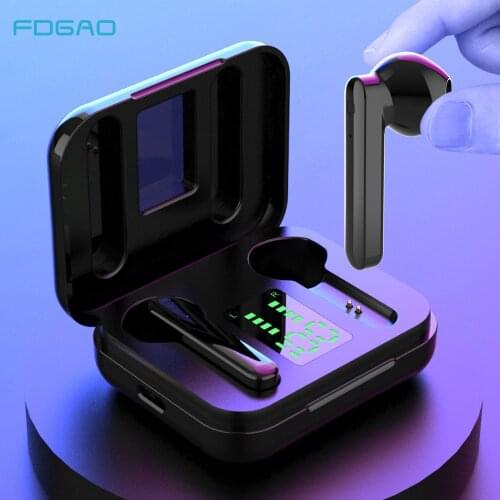 TWS Wireless Earphone Headphones 5.1 Bluetooth IPX7 Waterproof 9D Sports Stereo Sound Bass Earbuds Headset LED With Charging Box