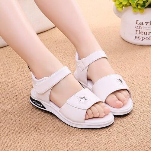 Girls Comfortable Summer Sandals New Fashion Princess Shoes children Soft Bottom kids Beach Shoes Sweet STQ009