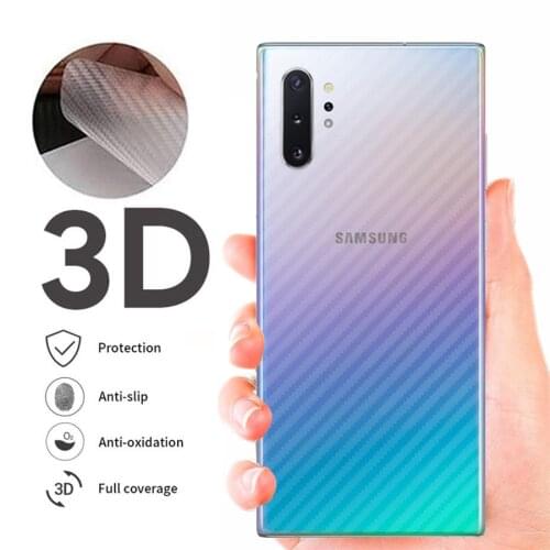 Back Carbon Fiber Film For Samsung Galaxy S10E S8 S9 S20 fe S21 Note 20 Ultra 10 Plus Screen Protector For A50 A51 A70 A71 A52