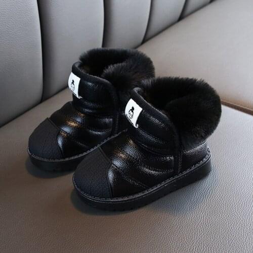 Winter Baby Girls Boys Snow Boots Warm Outdoor Children Boots Waterproof Non-slip Kids Plush Boots Infant Cotton Shoes