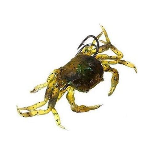 1pc Fishing Tackle Lure Soft 3D Crab Simulation Saltwater Fish Hook Bait 8cm/30g