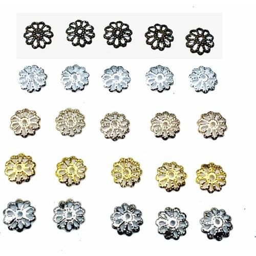 200pcs 7/9mm Bead Caps Filigree Bead End Cap Cone Jewelry Making Components