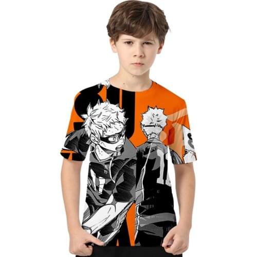 3D Anime Haikyuu Season 4 T Shirt Funny T-shirt Fashion for Kids Shoyo Hinata Oversize O-neck Short Sleeve Casual High Quality