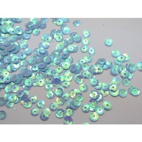 5000pcs Blue AB 6mm round loose sequins clothes Costume jewelry Paillettes sewing Wedding decorative craft accessories