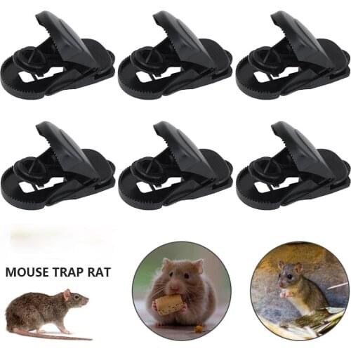 6Pcs Reusable Mouse Trap Rat Mice Catching Small Rat Traps Mouse Plastic Pest Killer Mouse Snap Traps Rodent Catcher for Home