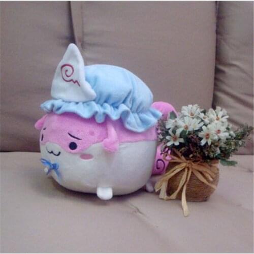 Anime TouHou Project Cosplay Plush Toys Saigyouji Yuyuko Pet Figure Doll 35cm Filling Pillow for Gift