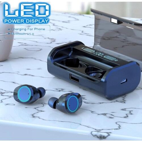 G06 Bluetooth Earphone 5.0 LED Display Screen Waterproof Binaural Sport Wireless Bluetooth Headset For iPhone /huawei