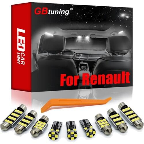 100% Canbus LED For Renault Laguna Clio Megane Grand Scenic Espace 1 2 3 4 CC Kangoo Koleos Captur Kadjar Modus Interior Light