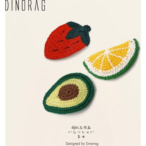 Dinorag 1Pcs Cute Fruit Hairpins Girls Cartoon Kids Wool Knitted Hair Clips Barrettes Headband Design Headwear Hair Accessories