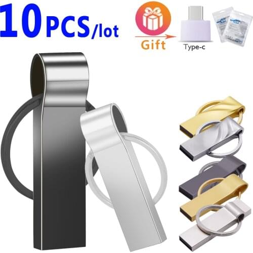 10p/lot Pen Drive 64GB Pendrive 128GB Flash USB Stick 32GB cle usb memory 16G USB Flash Drive 2.0 8GB 4GB For Micro Type-c phone