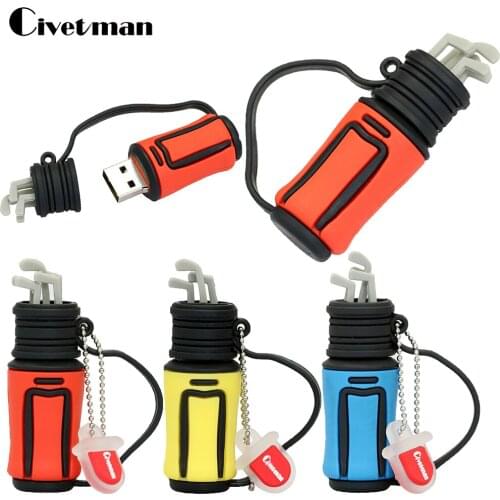 Pendrive Golf Bag Shape USB Flash Drive USB 2.0 Memory Drive Pen Drive 4G USB Stick 8GB Pendrive 16GB 32GB 64GB External Storage