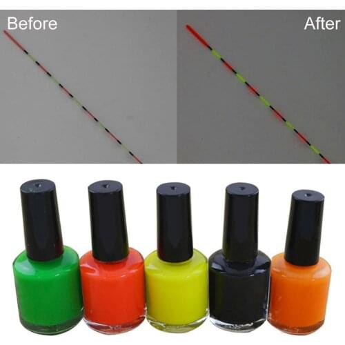 7ml fishing floats diy fluorescent paint floats tail paint Indicator visible tail repair tool tackle accessories
