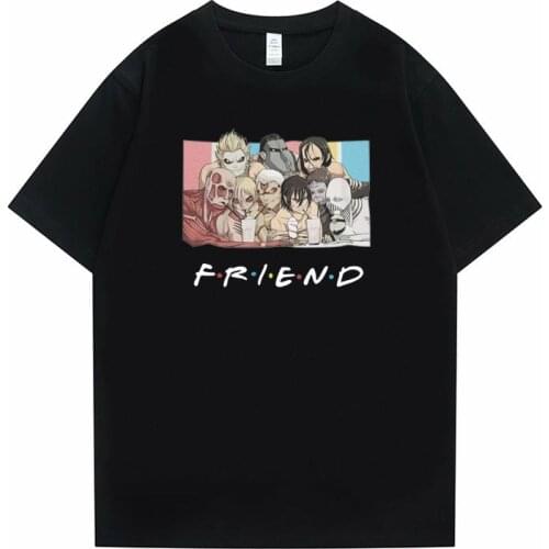 Japan Anime Attack on Titan Friend Levi Ackerman T-shirt Summer Men Cute Fashion Tshirt Short Sleeve Shingeki No Kyojin Men Tees