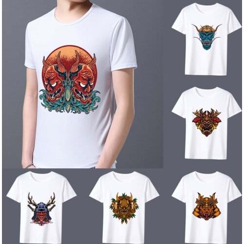 Men Tshirt Harajuku Style Monster Print Series Male Short Sleeve Tops Summer Fashion Classic White O-Neck Tee Shirt Man Clothes