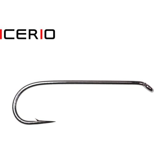 ICERIO 30PCS 3X Length Barbed Nymph Bugger Muddler Streamer Fly Tying Hook Ultra sharp High-carbon Steel Trout Hook