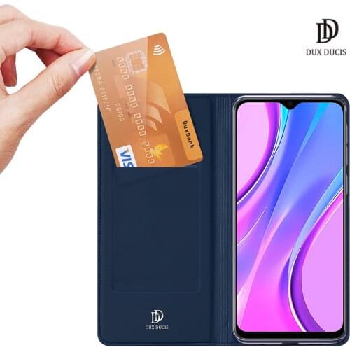 For Redmi 9 / Poco M2 / Redmi 9 Prime (India) Skin Pro Leather Wallet Flip Case Full Protection Steady Stand Magnetic Closure