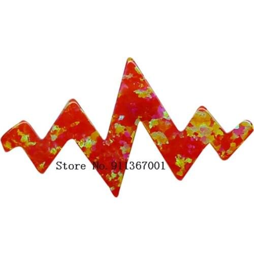 50pcs Lab Create Opal HEARTBEAT 23X12.7 mm drilled hole pendant