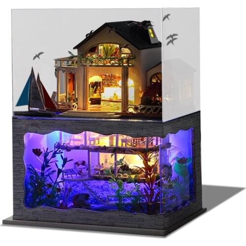 Furniture Diy Doll House Wooden Miniature Doll Houses Furniture Kit Puzzle Handmade Dollhouse Craft Toys For Children Girl Gifts