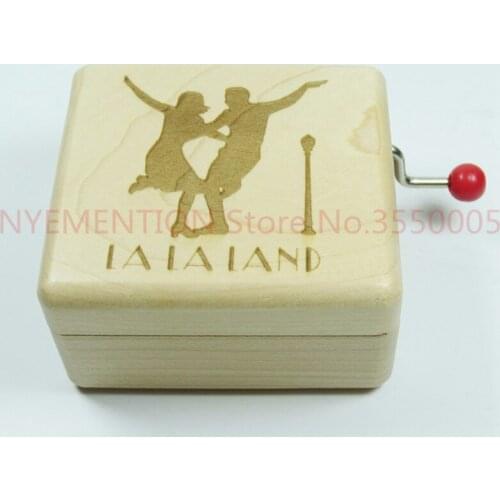 Handmade smilelife Wooden La la land city of stars music box cool brand gifts for birthday Christmas new year 20pcs