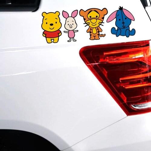Aliauto Car Sticker Lovely Cartoon Bear Family Decal Accessories for Volkswagen Golf Skoda Peugeot,28cm*10cm