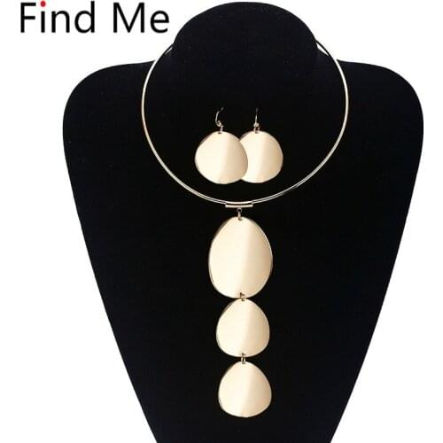 Find Me 2019 new fashion sequins long tassels collar choker necklace pendants vintage statement necklace women Jewelry wholesale