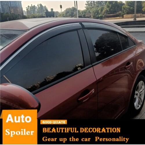 For Chevrolet Cruze 2009-2014 Plastic Window Visor Vent Shades Sun Rain Deflector Guard 4PCS/SET For Cruze 2010 2011 2012 2013