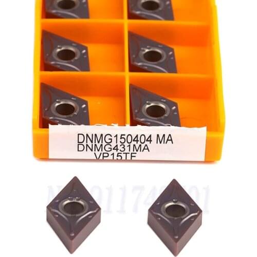 10pcs Carbide Inserts DNMG150404 MA DNMG150408 MA VP15TF UE6020 US735 External Turning Steel Tools CNC Lathe Tool Turning Blades