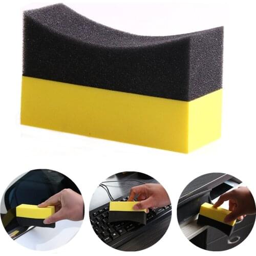 Car Wash U Shape Tire Wax Polishing Compound Sponge Arc Edge Sponge Tyre Brush Car Cleaning Sponge Products for Car Accessories