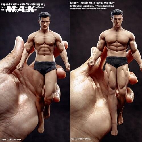 In Stock 15.3cm/16.3cm TBLeague TM01A/B 1/12 Super Fitness Flexible Male Seamless Body Head Mini Figure Model for Fans Gifts