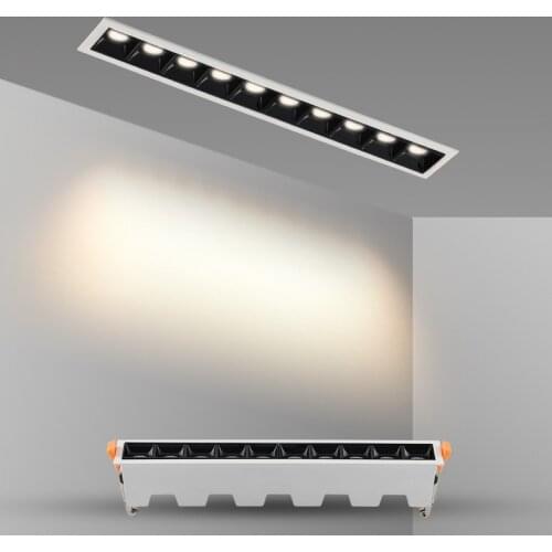 High Quality Square LED Downlight Spot Light Indoor Recessed Lighting Linear bar Laser Blade Ceiling Line Lamp 2W 4W 10W 20W 30W
