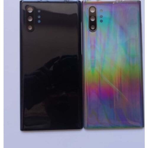 Battery Back Cover Door Housing + Rear Camera Glass Lens Frame For Samsung Galaxy Note 10 plus Note10+ N975 SM-N975F