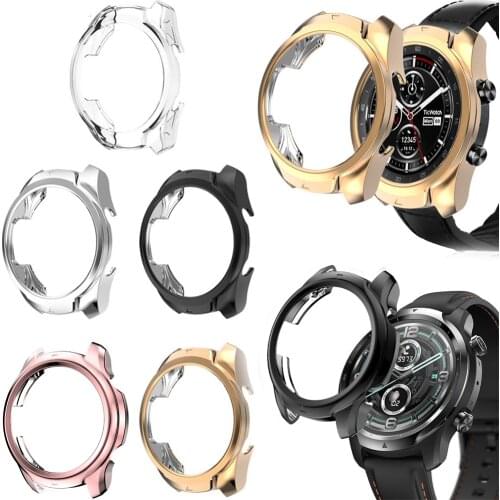 TPU Soft Edge Glass Screen Protector Case Shell Frame For Ticwatch Pro 3 /2020 Pro3 Watch Protective Bumper Cover Accessories