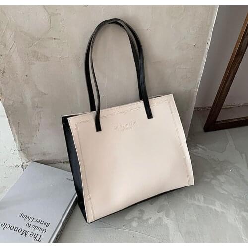 Womens Bag Large Capacity Bag New Fashion Trend 2021 Popular Single Shoulder Bag Tote Bag Portable Shopping Bag White