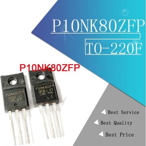 10pcs/lot 10N80 P10NK80ZFP STP10NK80ZFP TO-220F 10A / 800V LCD MOS field-effect transistor new original