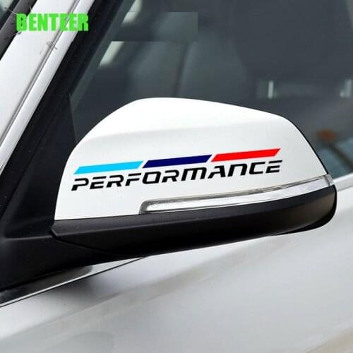 2pcs NEW power motorsport Car rearview mirror sticker for BMW F30 F10 F20 E90 E60 E40 E36 E46 GT Z 1 2 3 4 5 6 7 X series