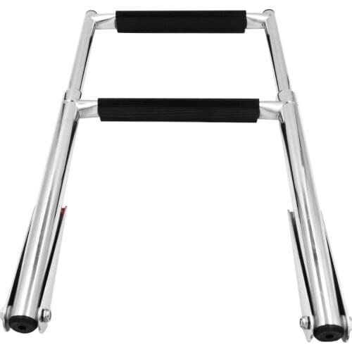 Marine Boat 2 Steps Stainless Steel Telescoping Ladder Upper Deck Outboard Platform