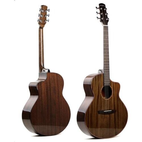 40 Inch Acoustic Guitar 6 String Mahogany Solid Guitar Rosewood Fingerboard Notch Guitar Playing Dedicated Guitar AGT155
